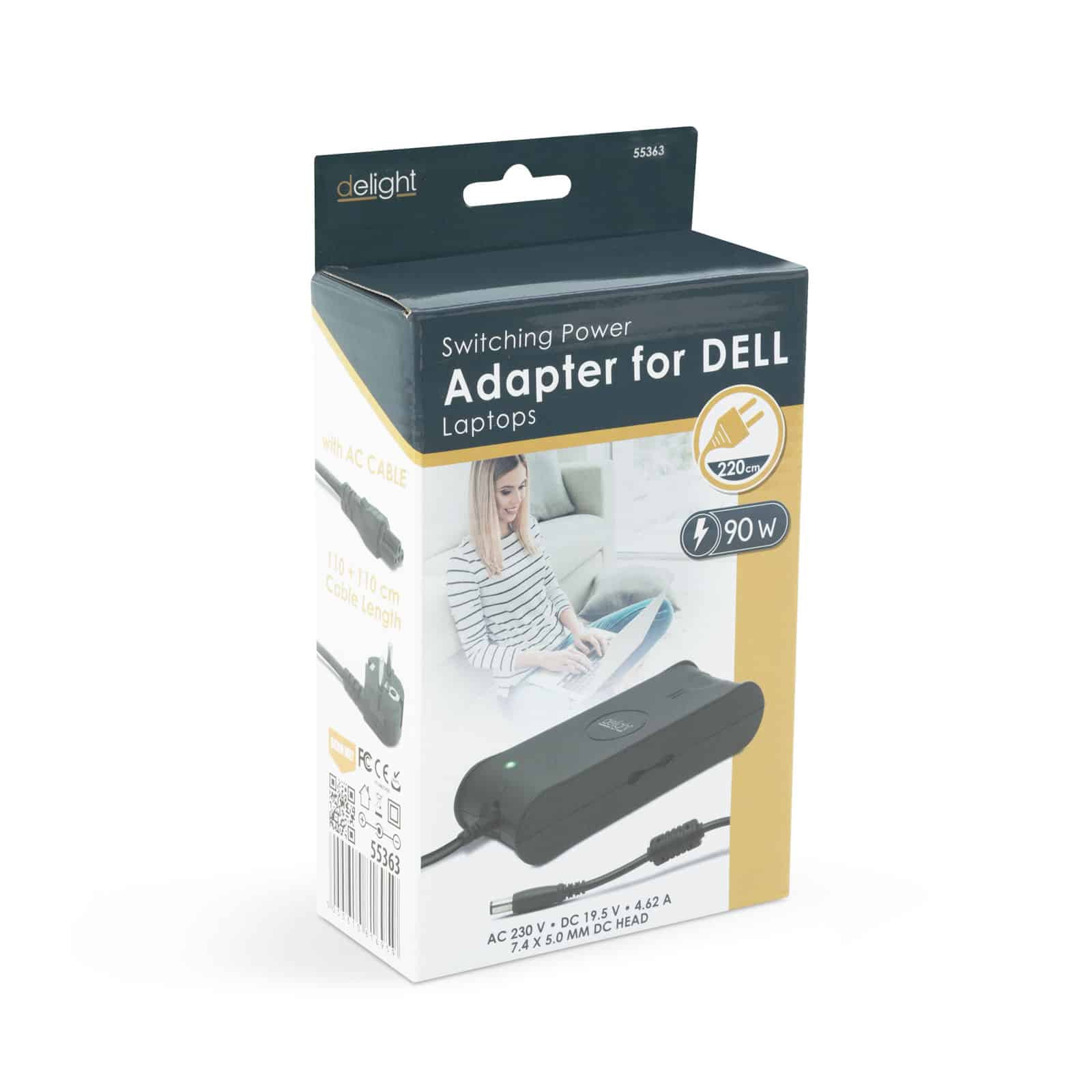 Univerzalni napajalnik za prenosne računalnike Dell 90W / 19.5V / 4.62A / 7,4 x 5,0 mm