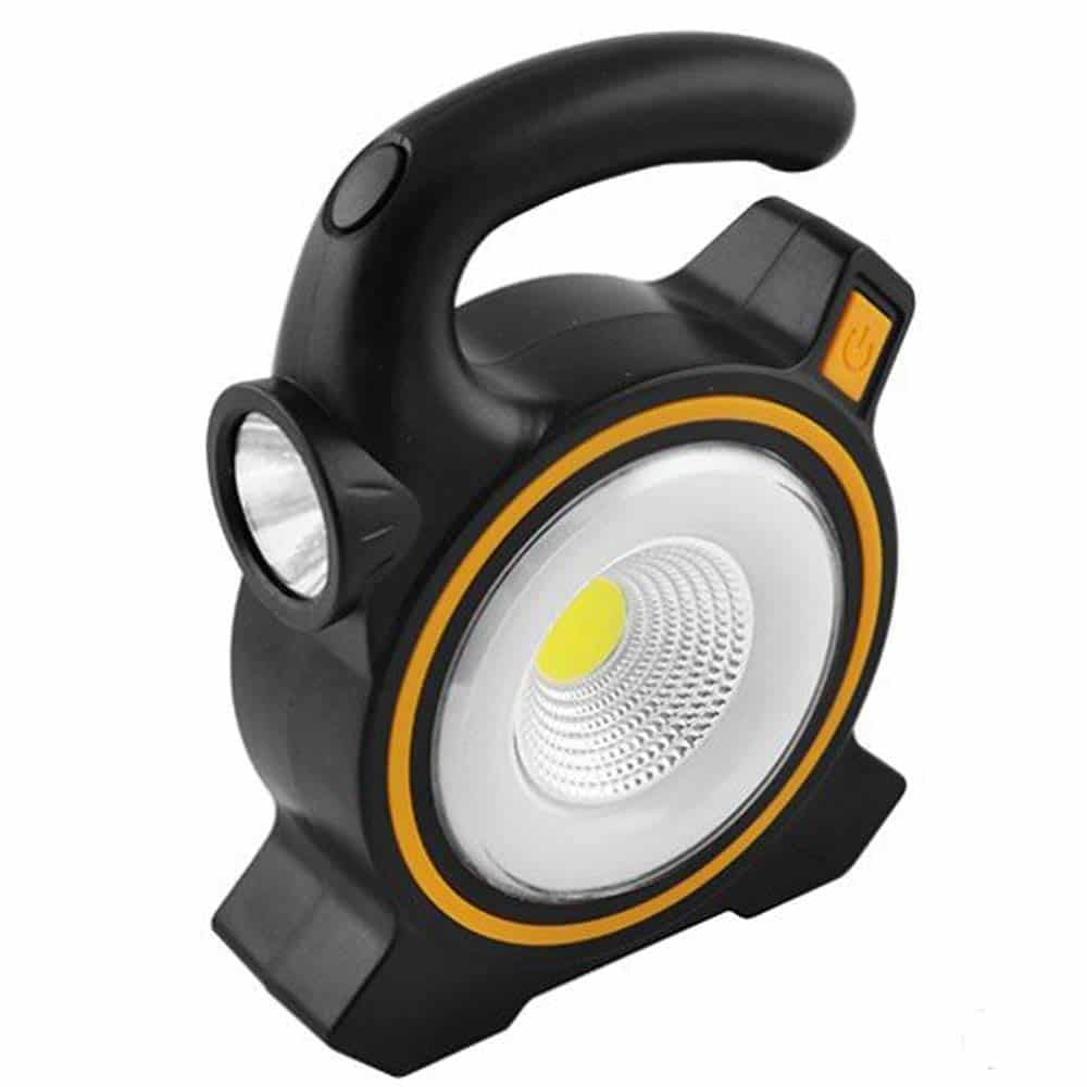 Akumulatorski LED delovni reflektor 10W 1800 mAh 3v1 + powerbank + solarni panel
