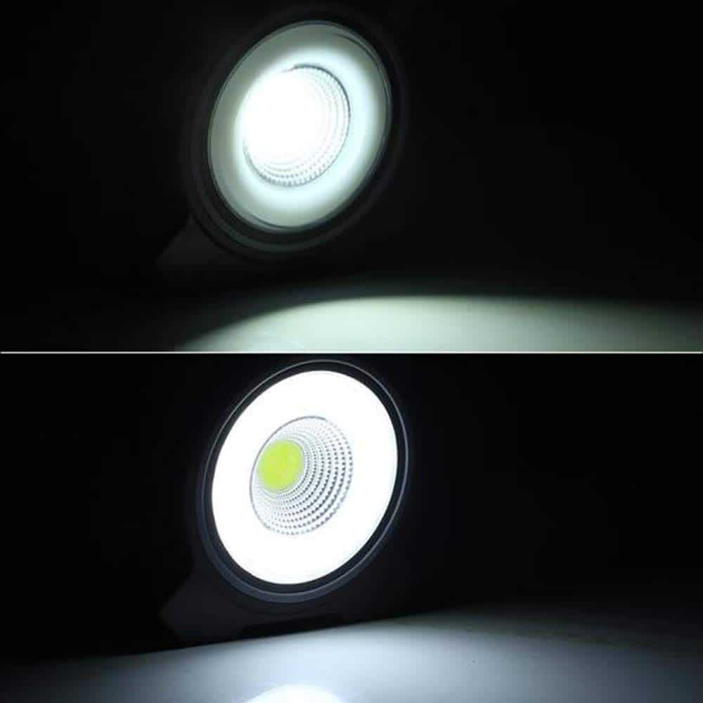 Akumulatorski LED delovni reflektor 10W 1800 mAh 3v1 + powerbank + solarni panel
