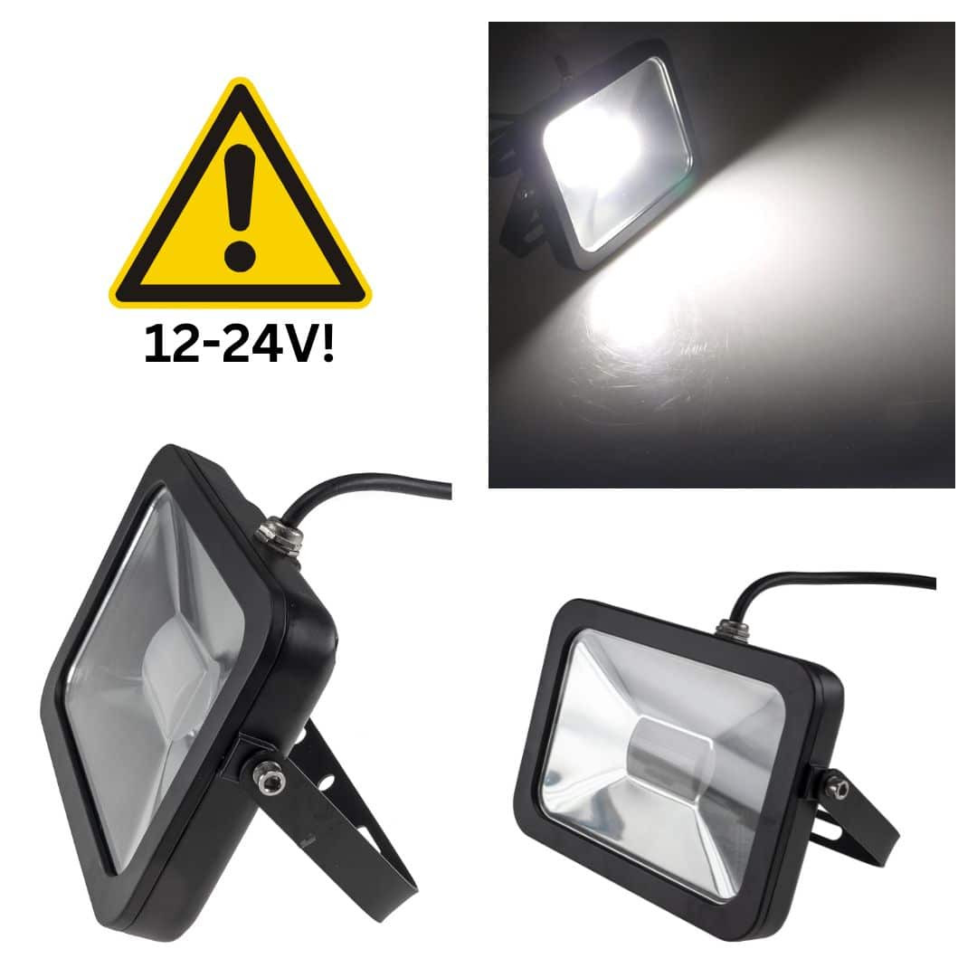 LED reflektor 12-24V 30W 2500lm 4000K IP65 vodotesen