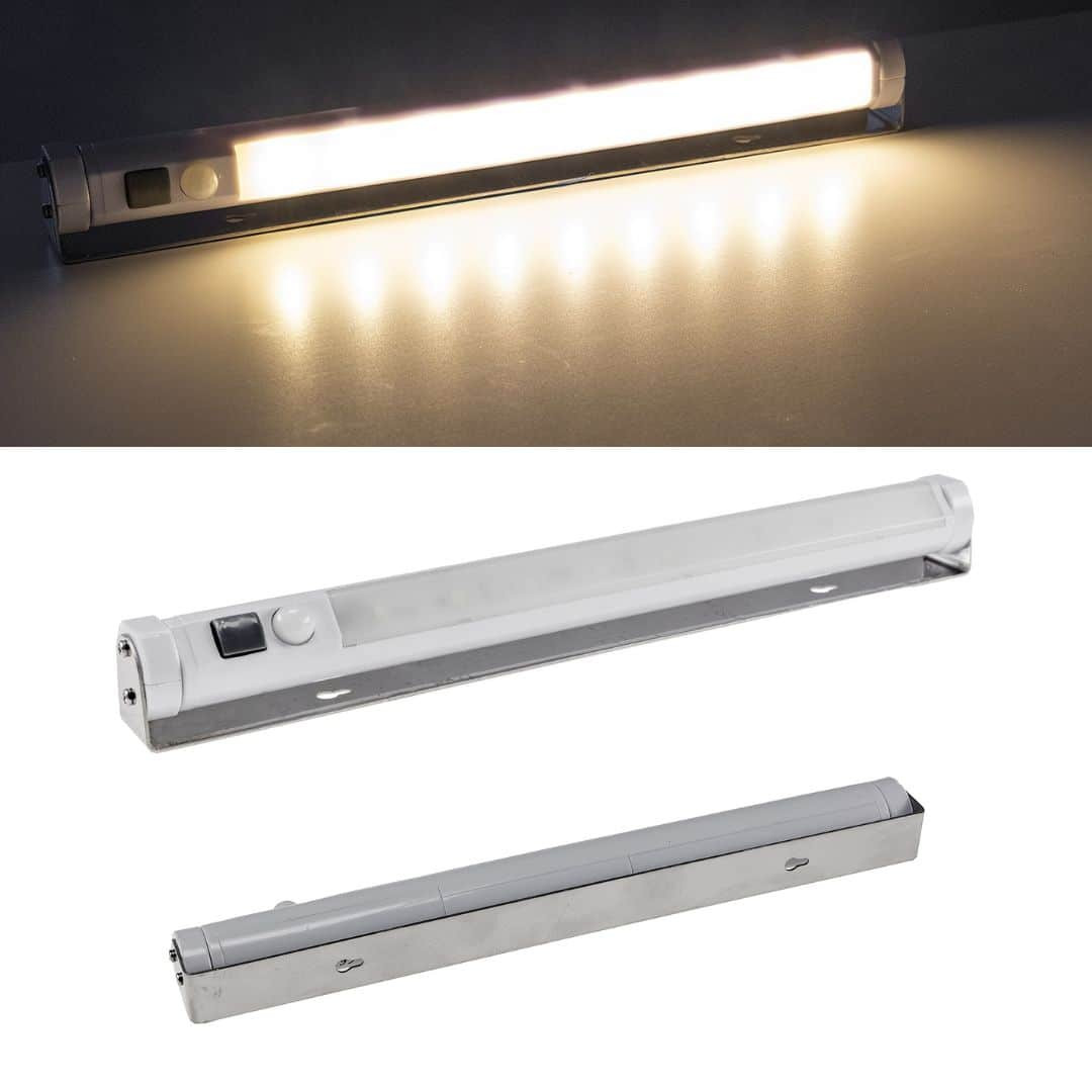 Baterijska LED svetilka s senzorjem gibanja 9 SMD LED 80lm toplo bela svetloba 3xAA