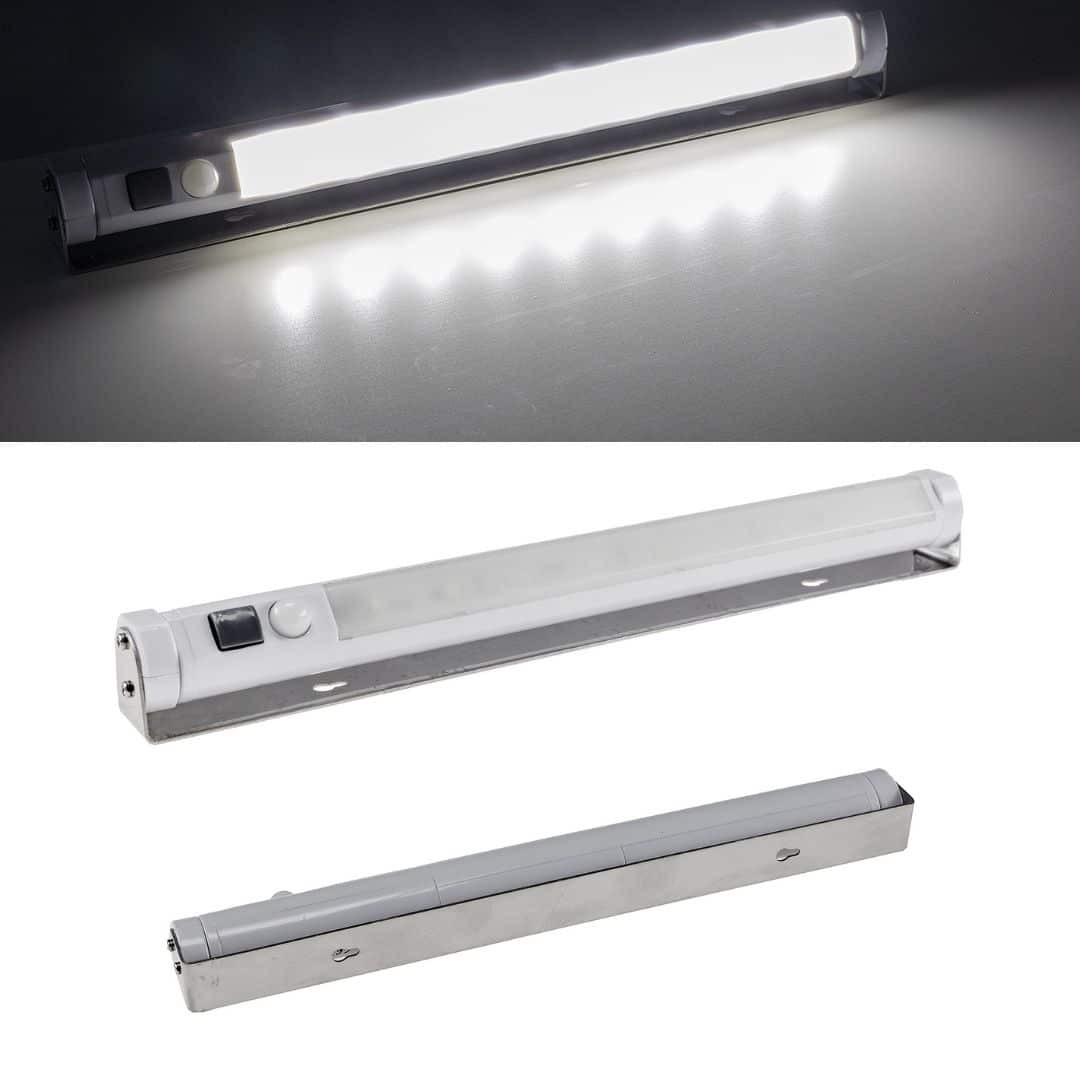 Baterijska LED svetilka s senzorjem gibanja 9 SMD LED 80lm bela svetloba 3xAA