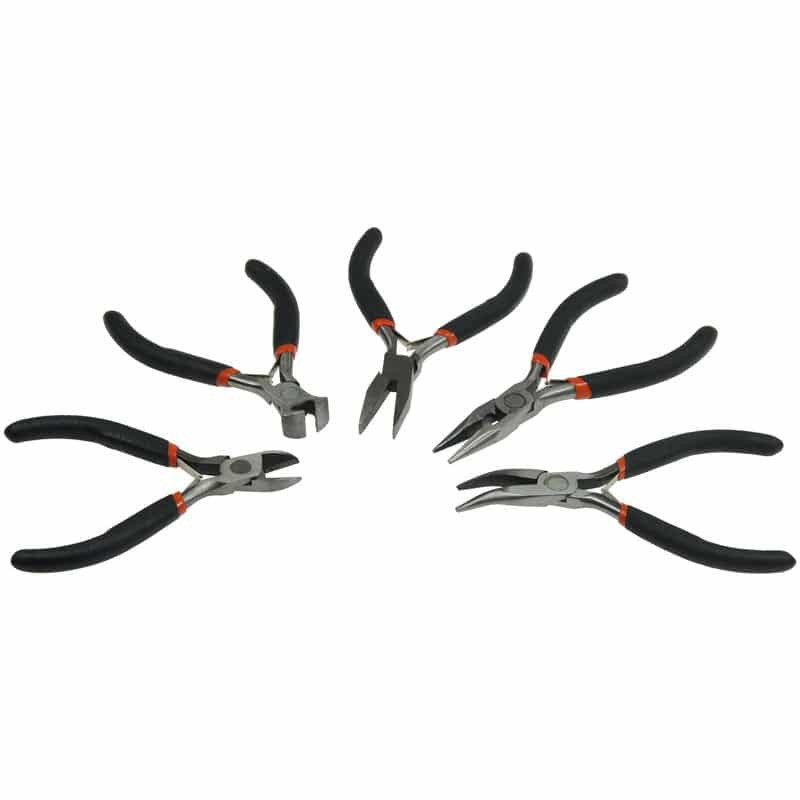 Set mini klešč 12cm z izoliranim ročajem 5 delni