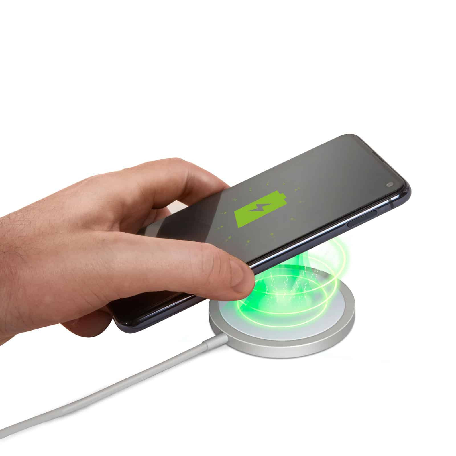 Magnetni brezžični polnilec USB-C srebrna barva