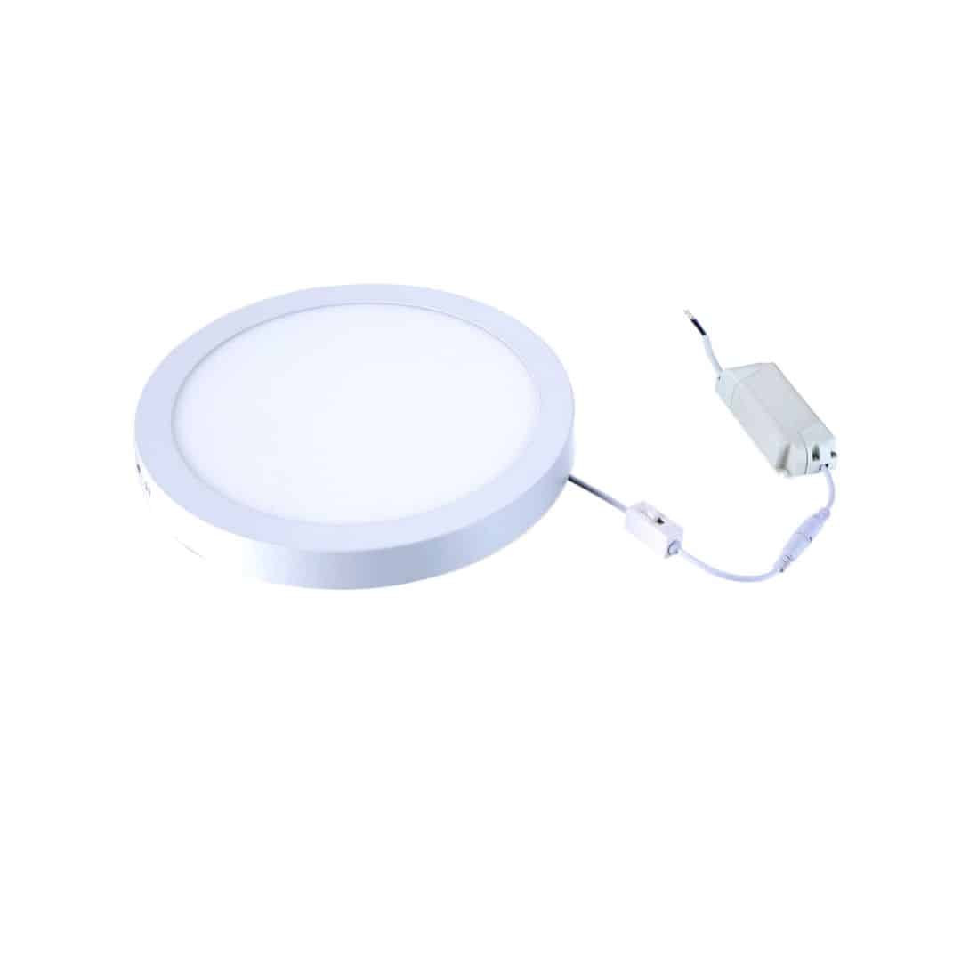 Nadometni LED panel 24W 3CCT 1920lm fi 300mm 3 barve svetlobe (možnost izbire z gumbom)