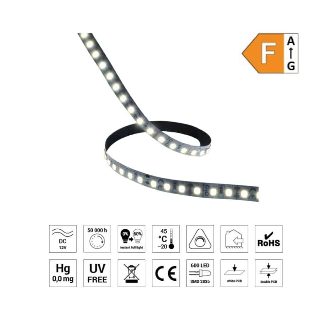 LED trak "SPECIAL CRI95" 12V 17W/m 1560lm/m 4000K IP20 5m – slika 2