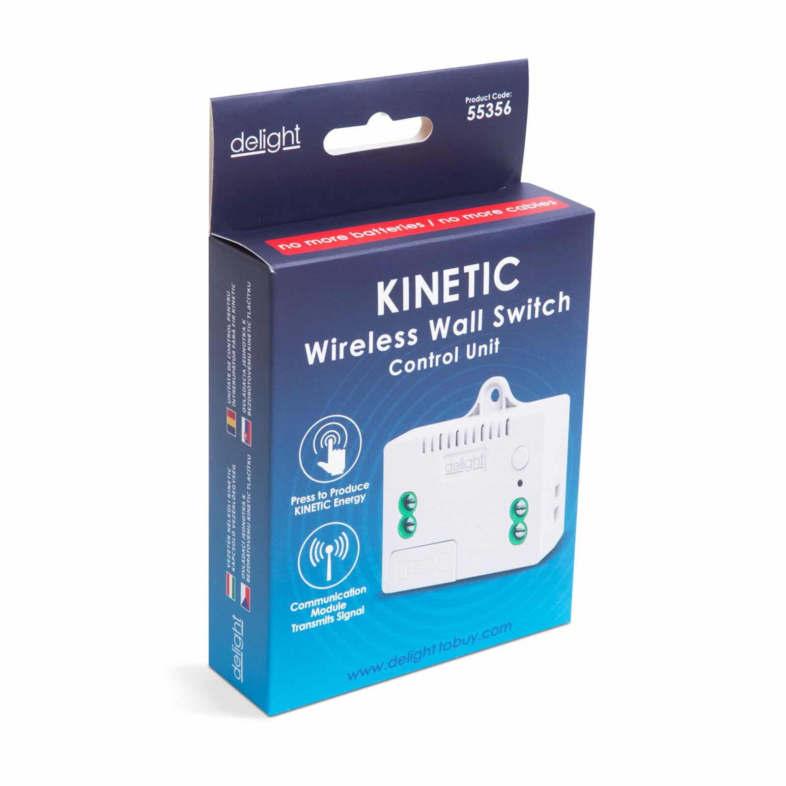Vgradni brezžični sprejemnik za brezžično stikalo KINETIC 110 - 230V AC 10A 433 Mhz