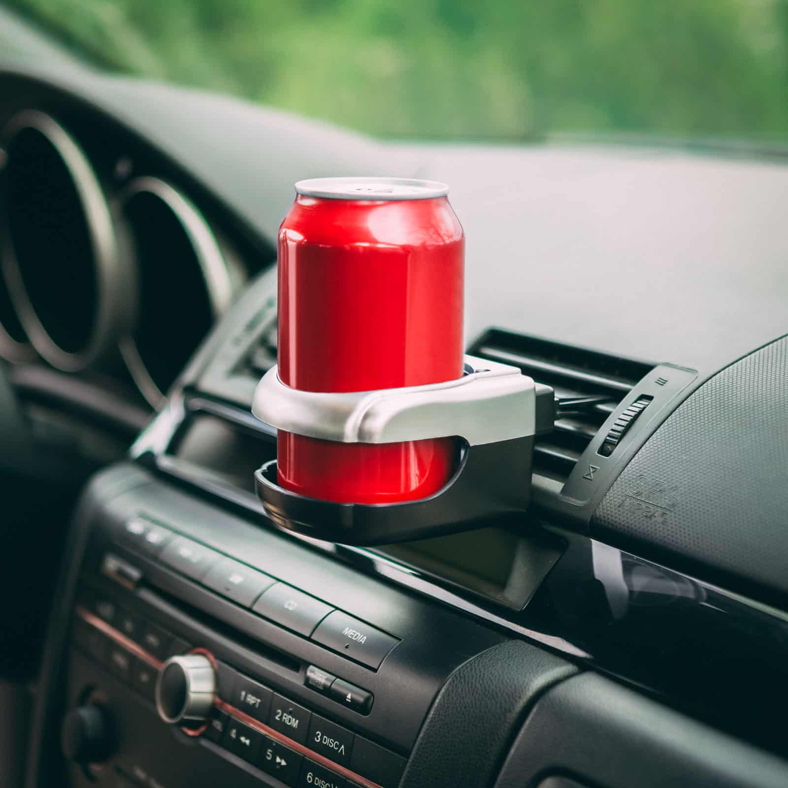 Avtomobilsko držalo za pijačo za rešetke ventilacije krom / črna