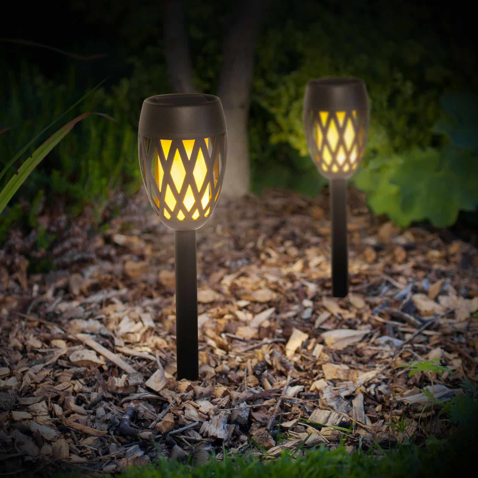 LED solarna svetilka z učinkom plamena 8,5 x 29 (+11) cm