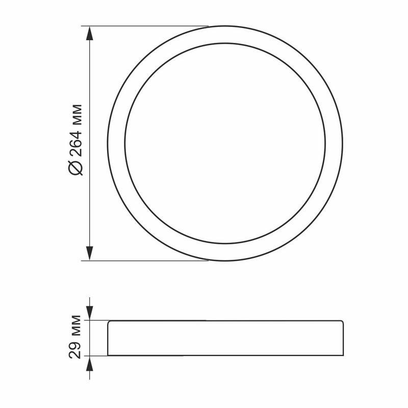 LED nadgradni stropni panel okrogli 24W 4000K