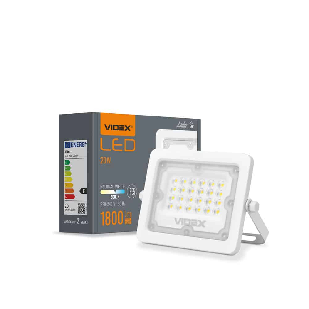 LED reflektor Luca 20W 1800lm 5000K IP65 vodotesen bel – slika 2