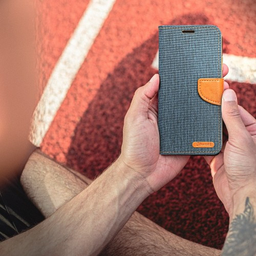 Preklopni ovitek za Samsung Galaxy S22 Plus temno moder / rjav