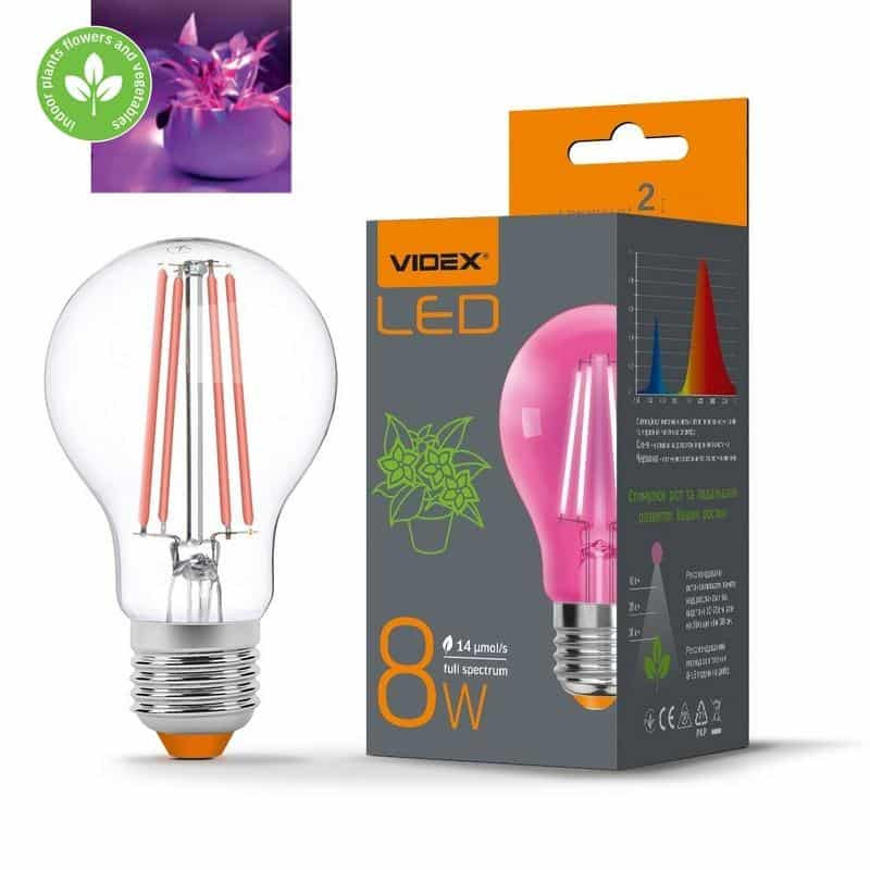 LED sijalka za rast rastlin "grow lamp" E27 8W PPF 14 µmol/s