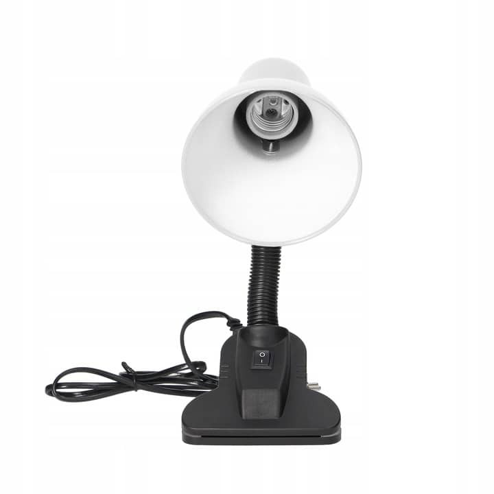 Namizna svetilka klasik E27 s sponko maks. 40W bela