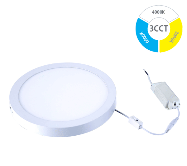 LED plafoniera s 3 barvnimi temperaturami - 3CCT 18W 1520lm fi 225/32mm okrogla