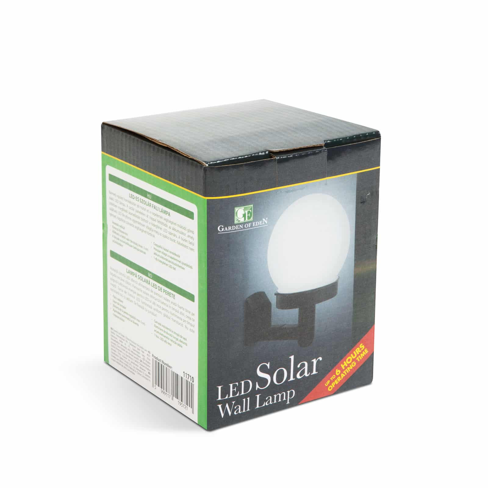 Stenska solarna svetilka v obliki krogle bela PVC 10 cm