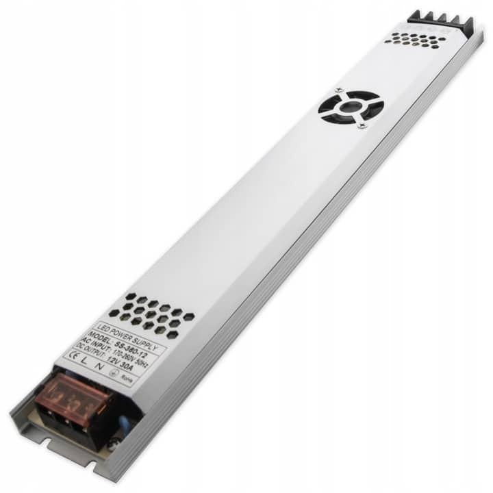 LED napajalnik vgradni flat 12V 360W 30A brez kabla