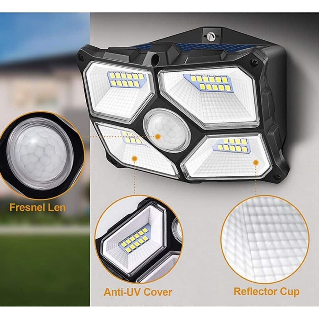 Solarna LED stenska svetilka 72 LED IP65