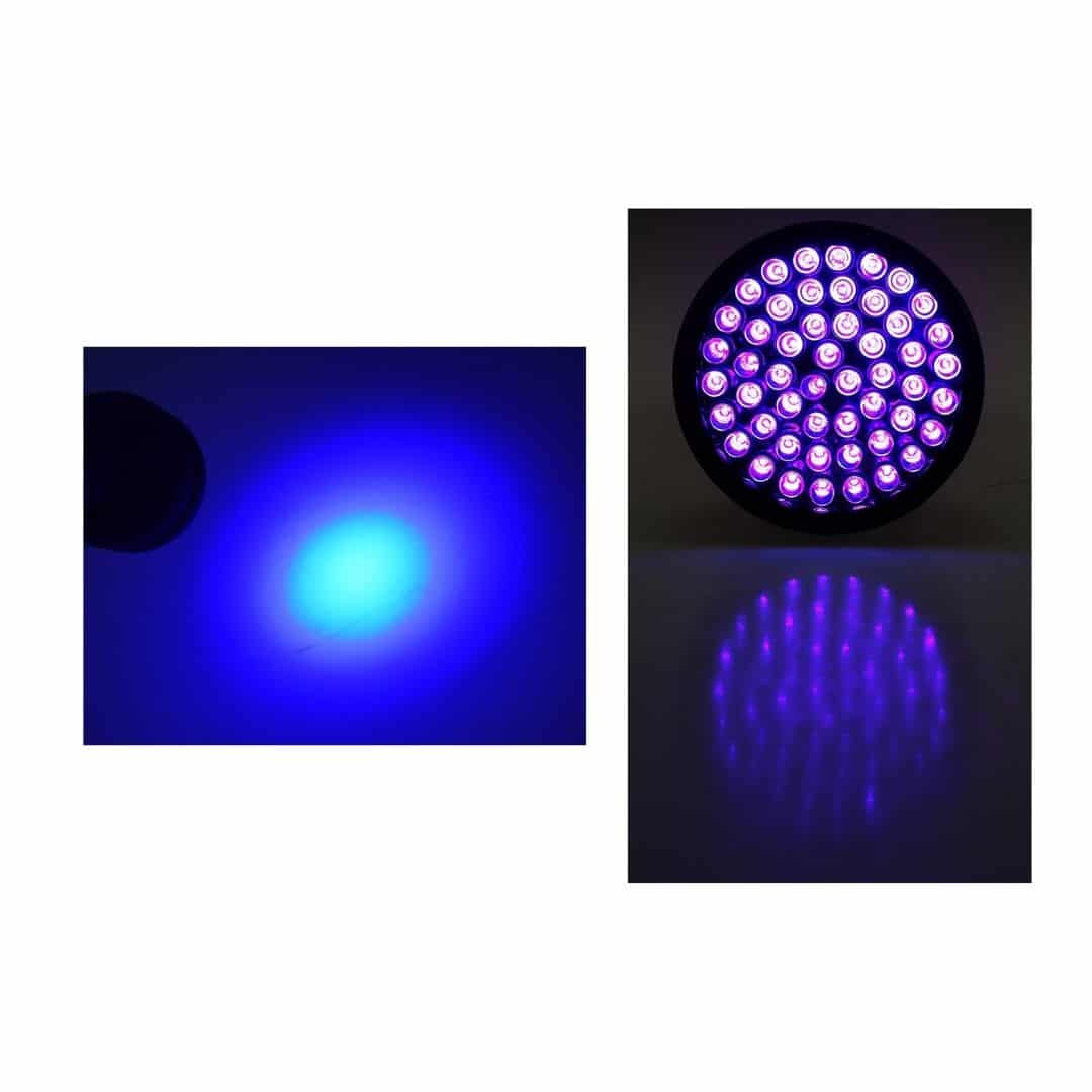 UV žepna baterijska LED svetilka 51 LED črna 3xAA
