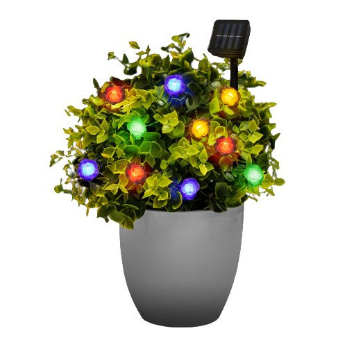 LED solarna veriga rožice 2.3 m 20 LED večbarvna