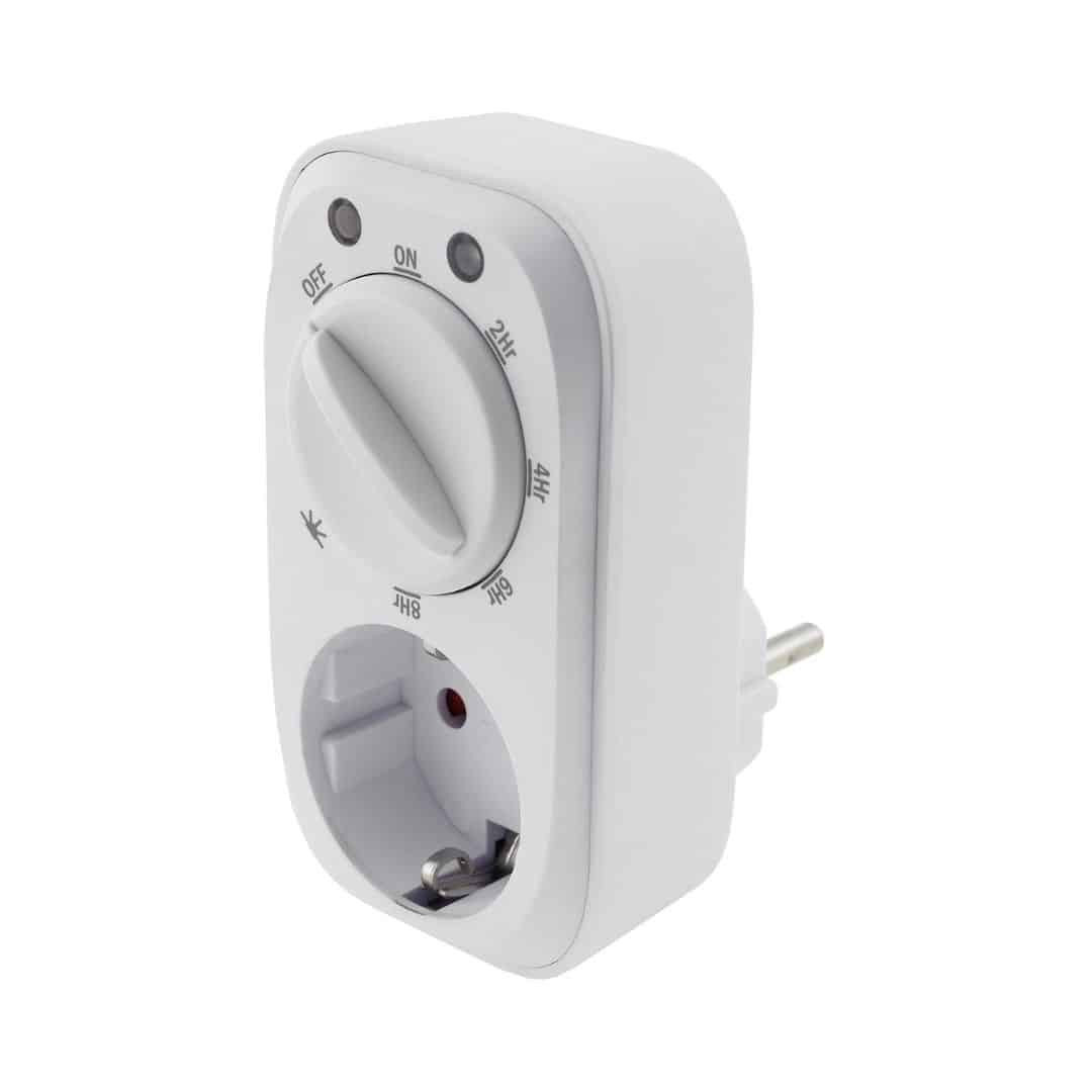 Šuko adapter z odštevalnim časovnikom (countdown timer) in senzorjem mraka 16A 3600W IP20