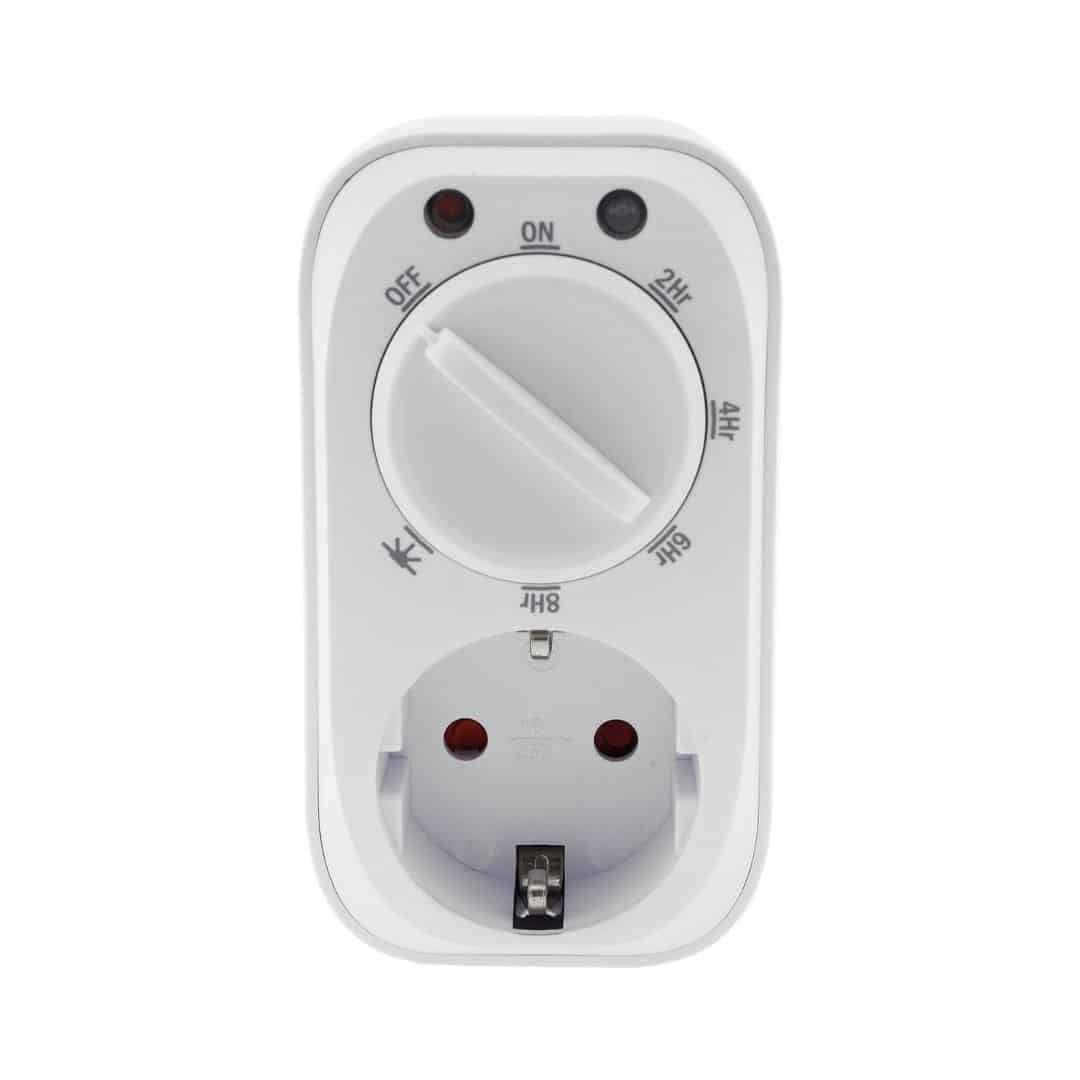 Šuko adapter z odštevalnim časovnikom (countdown timer) in senzorjem mraka 16A 3600W IP20