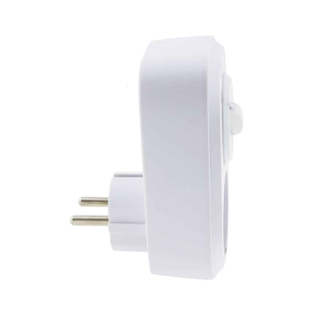 Šuko adapter z odštevalnim časovnikom (countdown timer) in senzorjem mraka 16A 3600W IP20