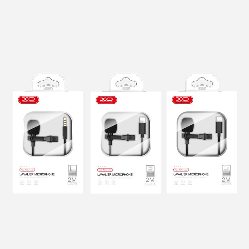 Mikrofon za mobilne telefone s priključkom USB-C črn