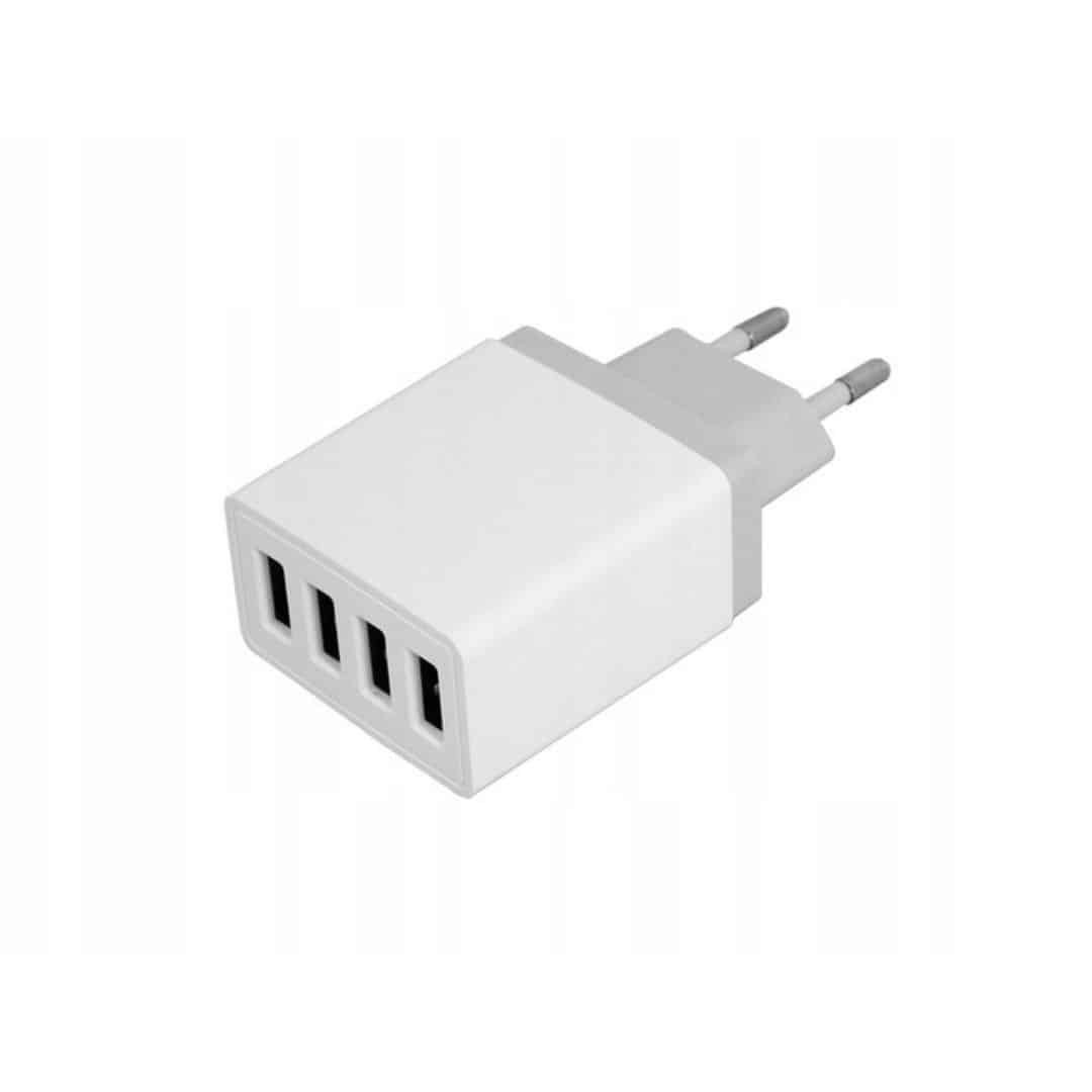 Polnilna postaja za v vtičnico 4xUSB 3.4A bela