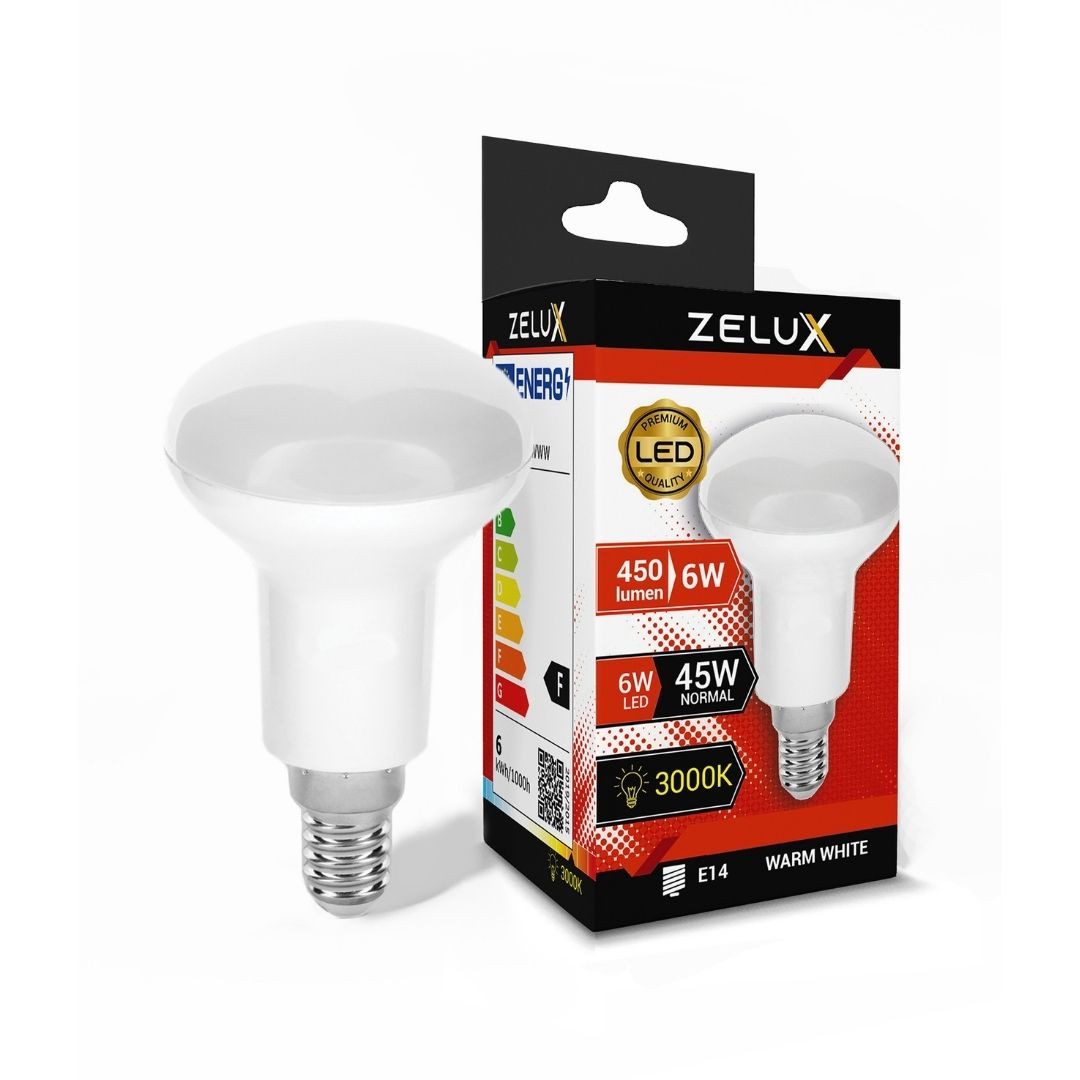 LED sijalka E14 R50 6W 450lm 3000K