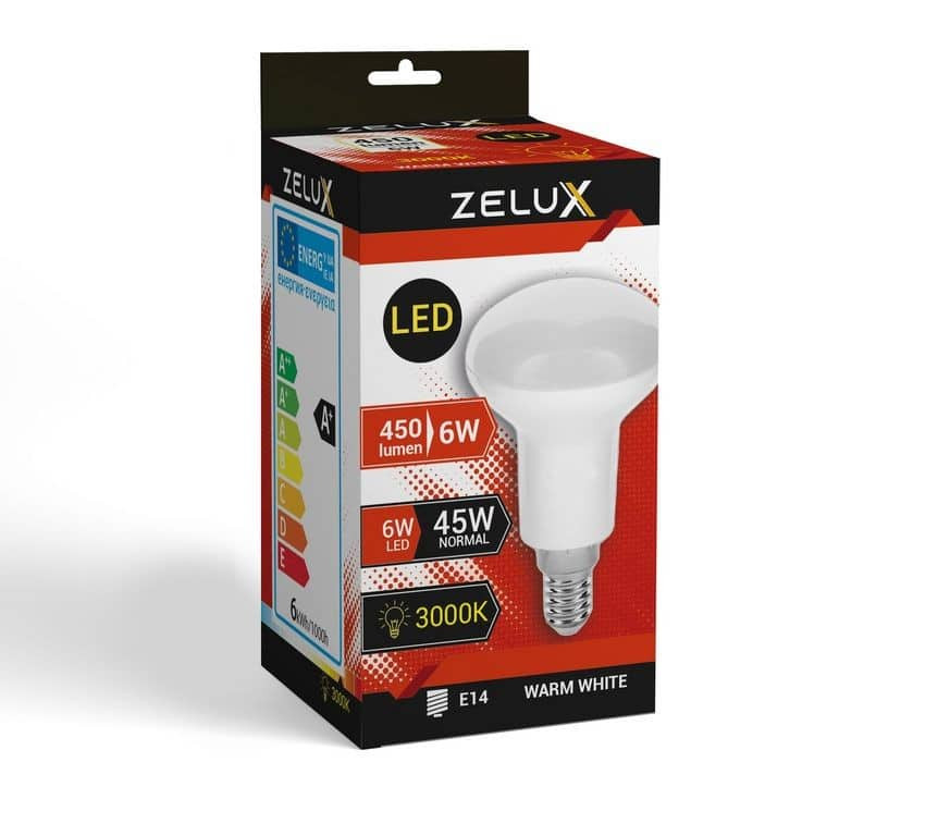 LED sijalka E14 R50 6W 450lm 3000K