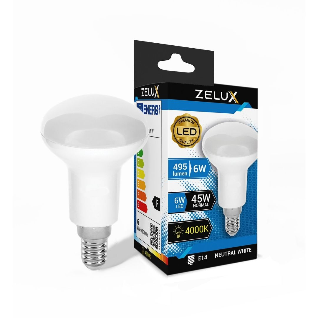 LED sijalka E14 R50 6W 495lm 4000K