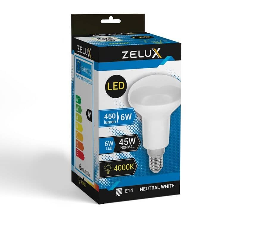 LED sijalka E14 R50 6W 495lm 4000K
