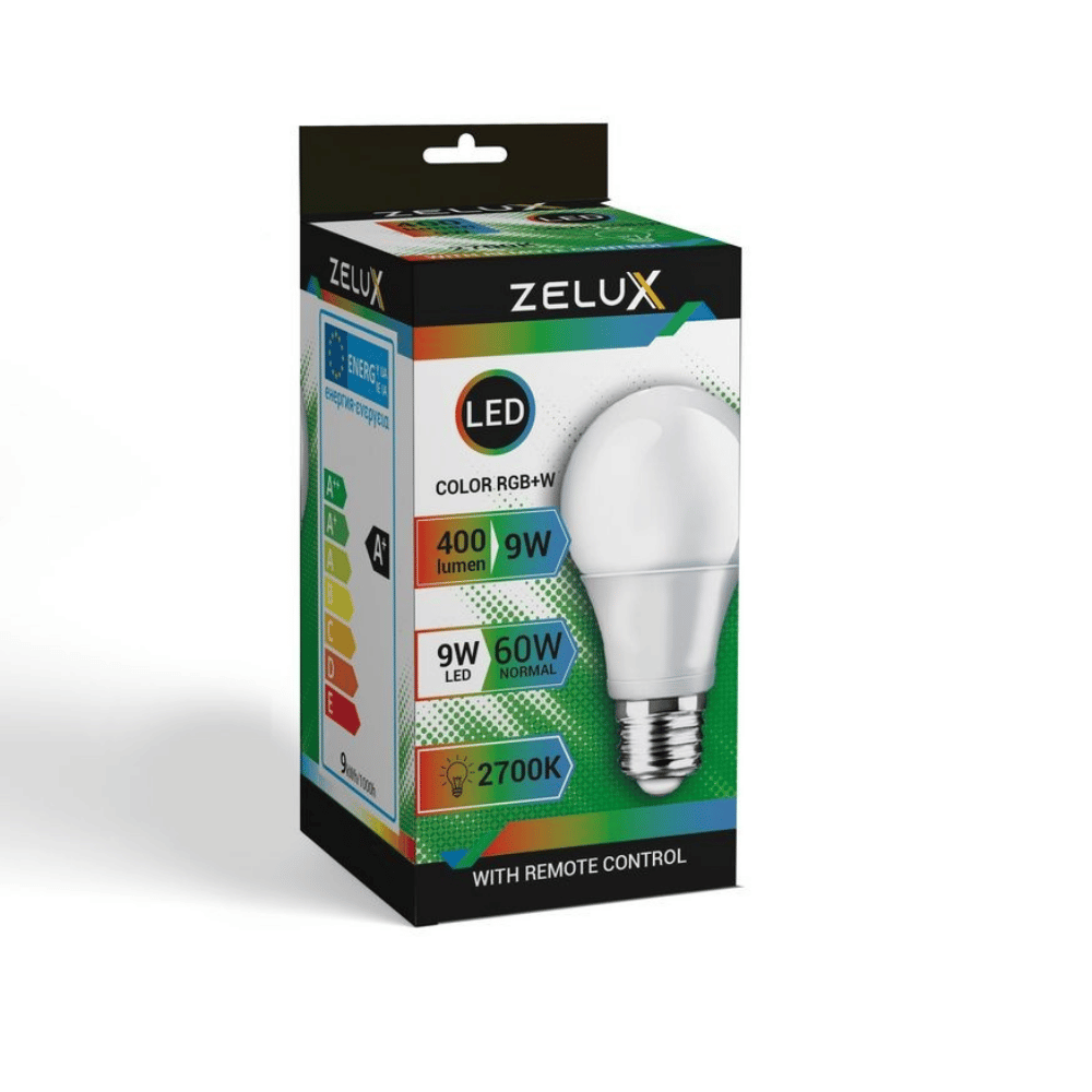 LED sijalka E27 9W A60 RGB z daljinskim upravljalnikom