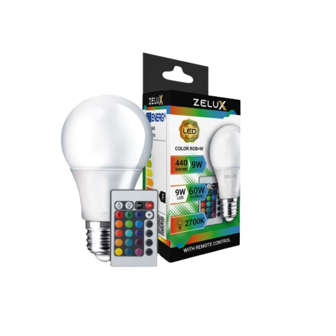 LED sijalka E27 9W A60 RGB z daljinskim upravljalnikom