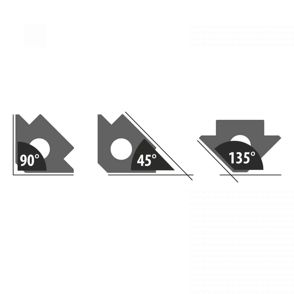 Magnet za varjenje 45 ° - 90 ° - 135 ° - največ 34 kg