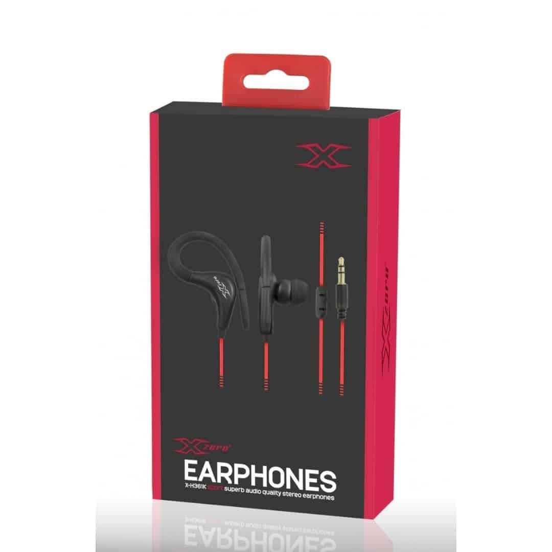 Športne stereo slušalke črne