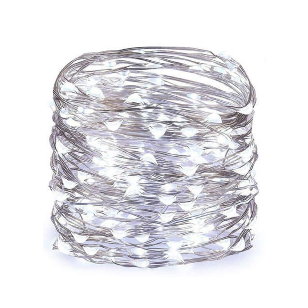 USB micro LED lučke z daljinskim upravljanjem 300 LED 30m hladno bele