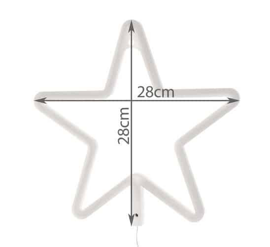 LED zvezda na USB napajanje ali 3xAA baterije toplo bela