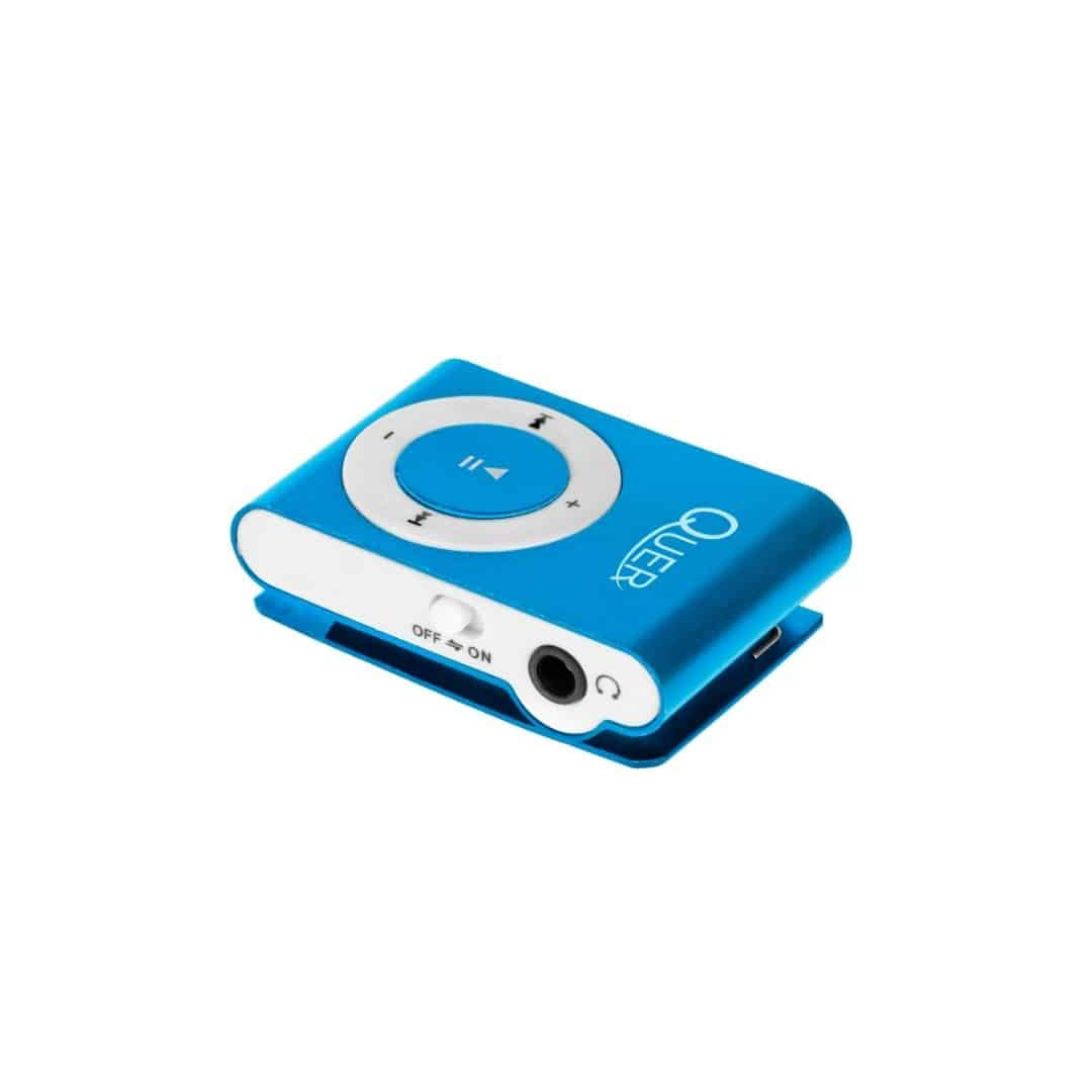 Mini kovinski mp3 predvajalnik na microSD kartico + slušalke + mini USB kabel moder