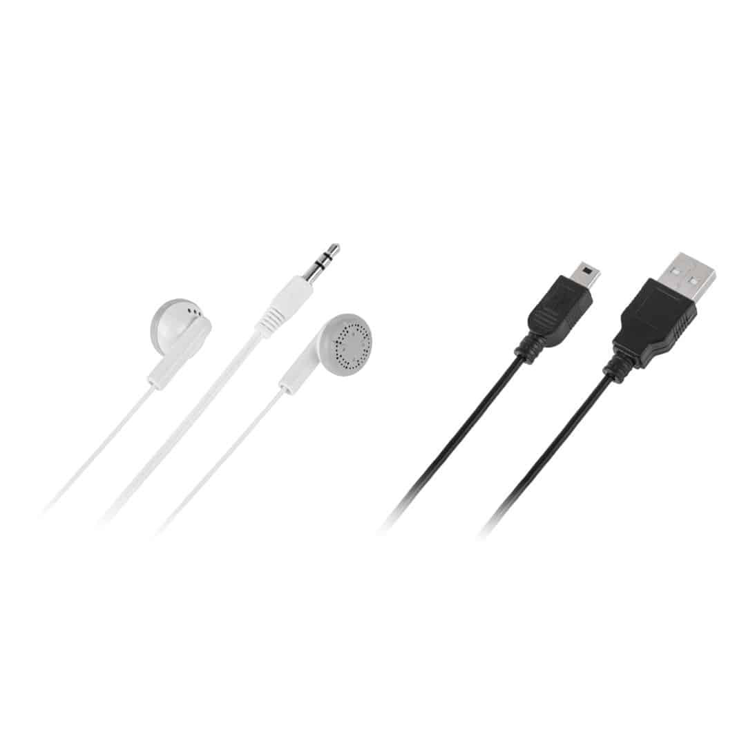Mini kovinski mp3 predvajalnik na microSD kartico + slušalke + mini USB kabel črn