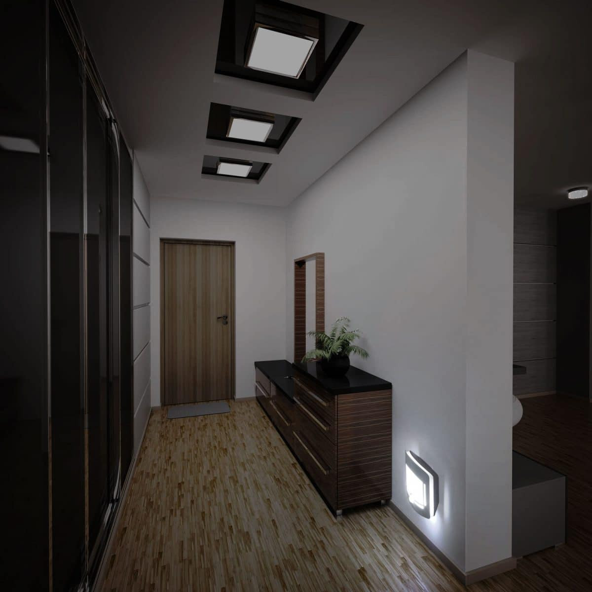 LED baterijska svetilka s senzorjem gibanja in sezorjem mraka 4 x AA srebrna