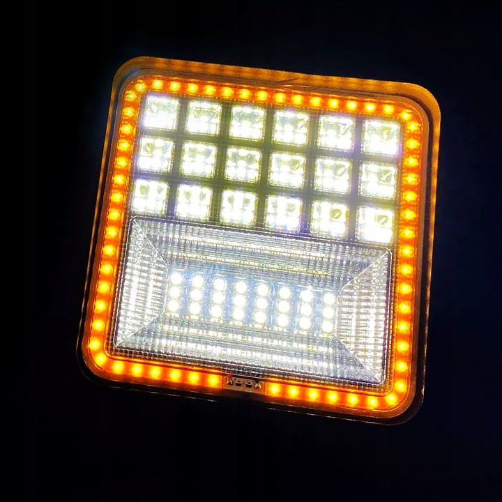 LED delovna svetilka 10-60V IP67 126W 42 LED 6000K kvadratna