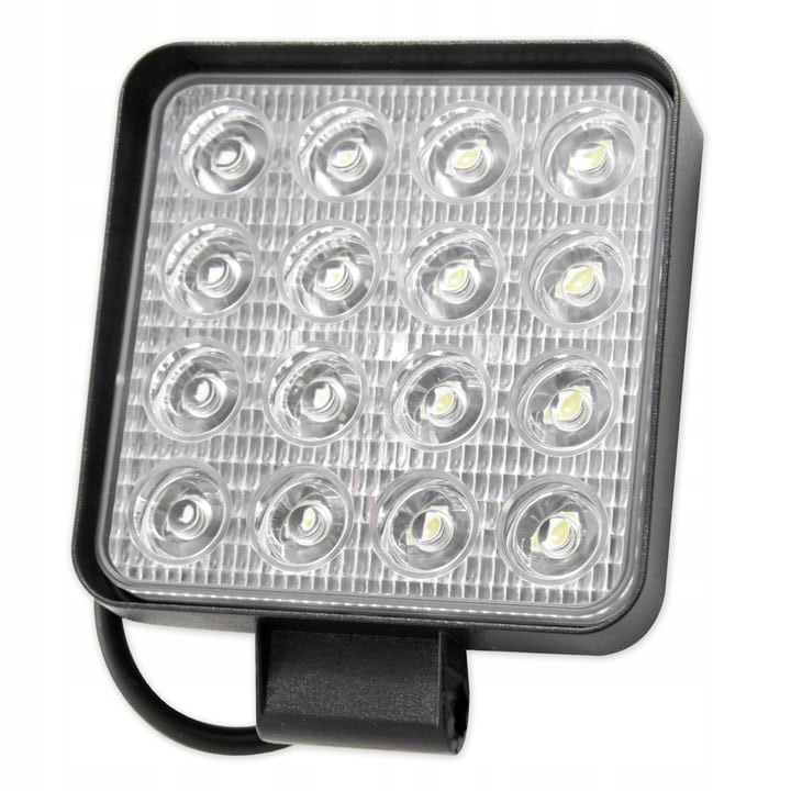 LED delovna svetilka 10-30V IP67 48W 16 LED 6000K kvadratna