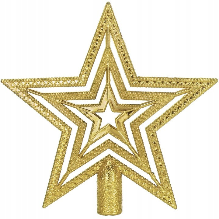 Zvezda za na božično jelko zlata 15 cm