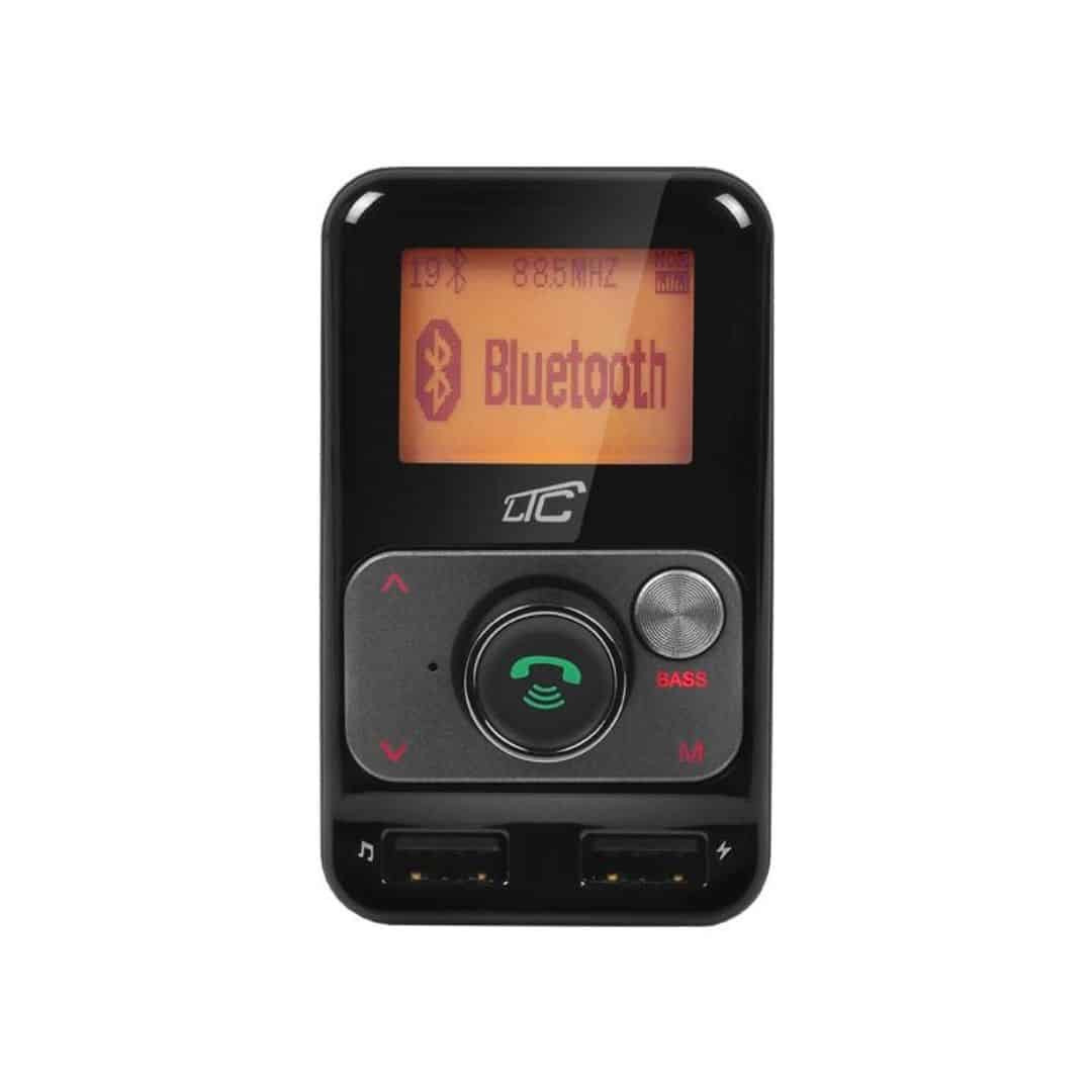 FM bluetooth 5.0 oddajnik transmitter z mikrofonom 2xUSB 1+2,4A