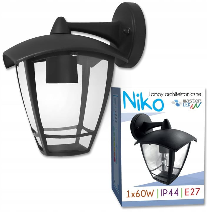 Zunanja stenska svetilka Niko 1x E27 ALU + plastika