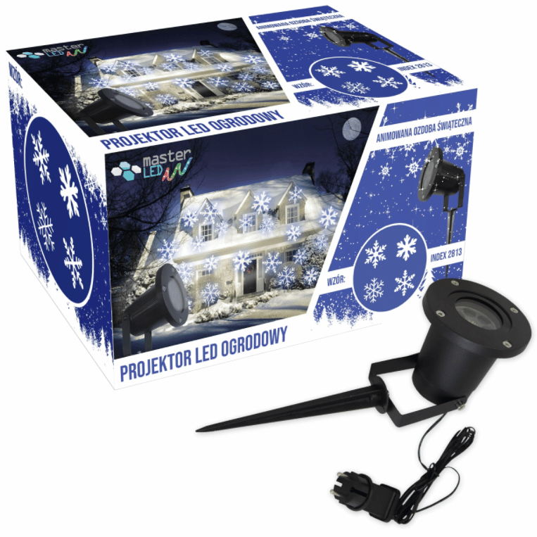 Zunanji LED projektor snežinke IP44 4W