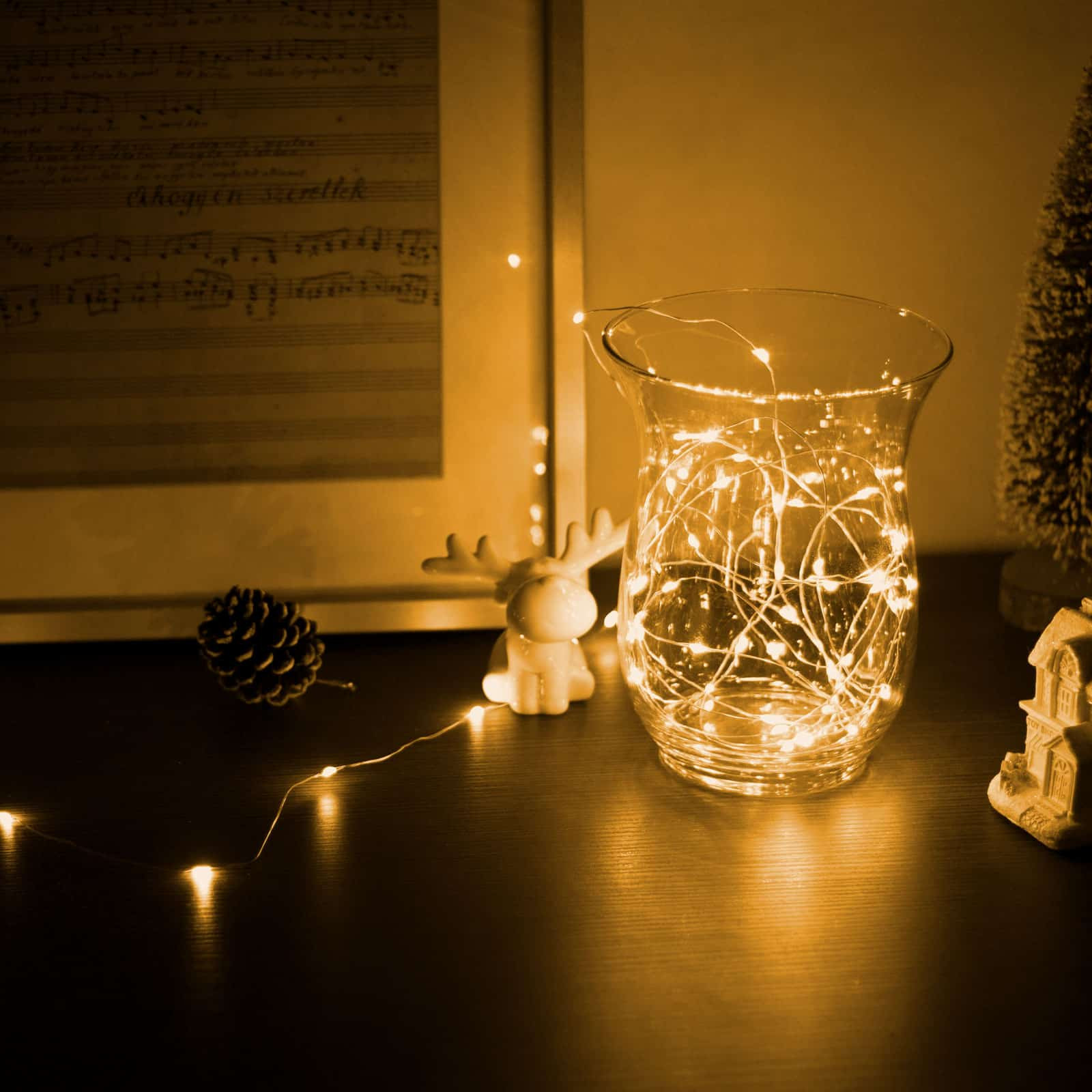 50 micro LED lučk 5m z USB napajanjem in 8 funkcijami toplo bele