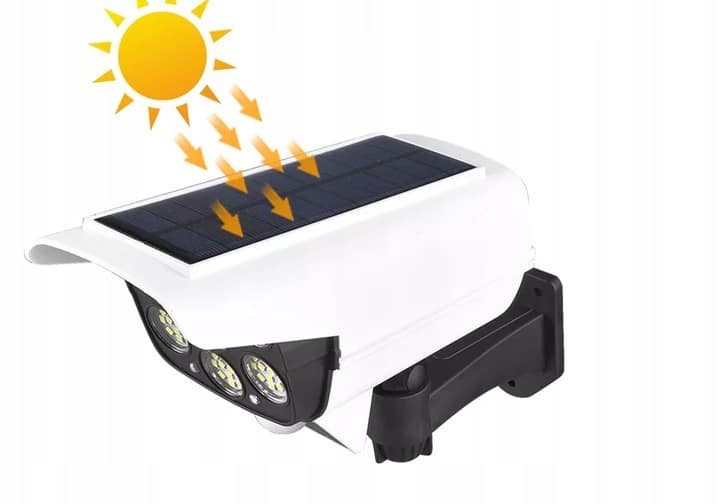 LED solarna svetilka v obliki kamere 77 LED 400lm 8W 6500K z daljincem